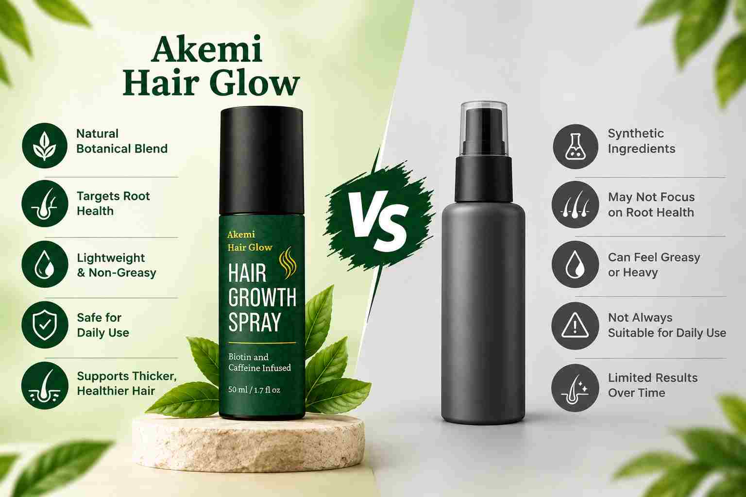 Akemi Hair Glow vs others