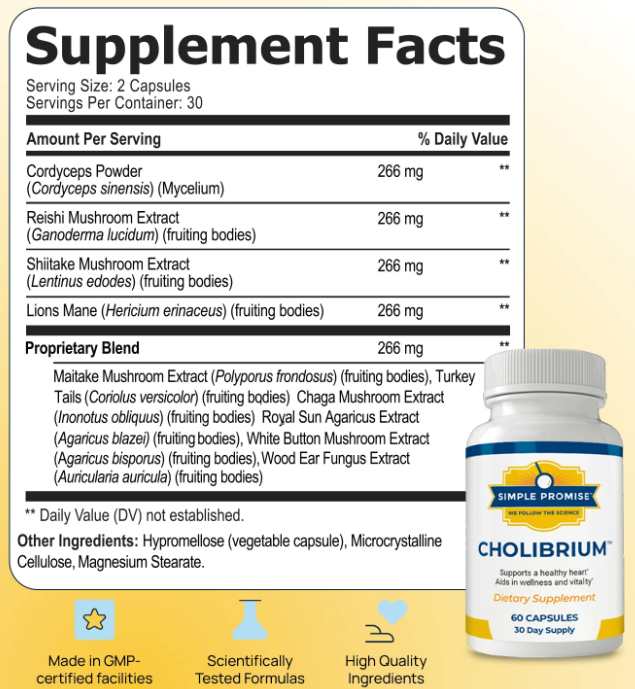 Cholibrium supplement facts