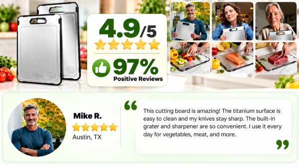 TIBO Titanium Cutting Board customer reviews